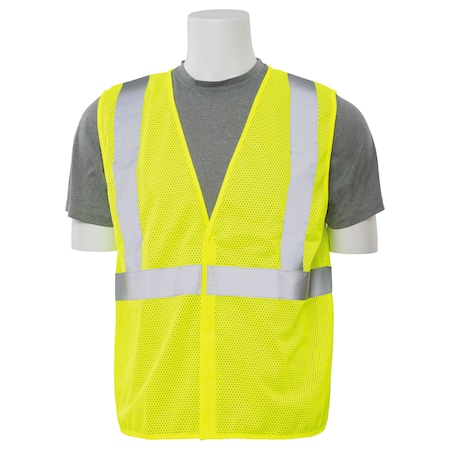 Deltaplus Safety Vest, Economy, Hi-Viz, Lime, 6X 61440